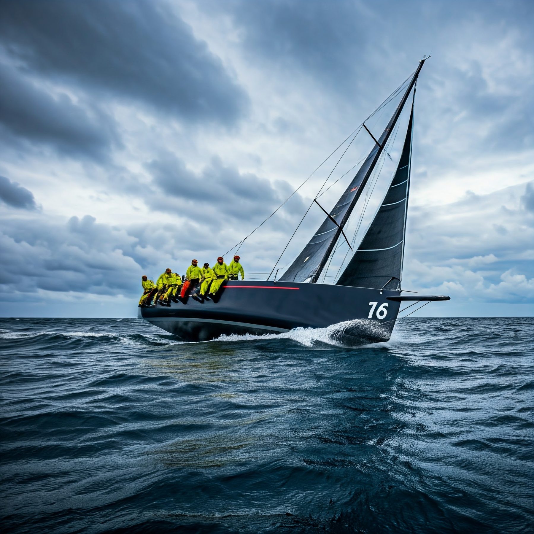 Sailboat under sail